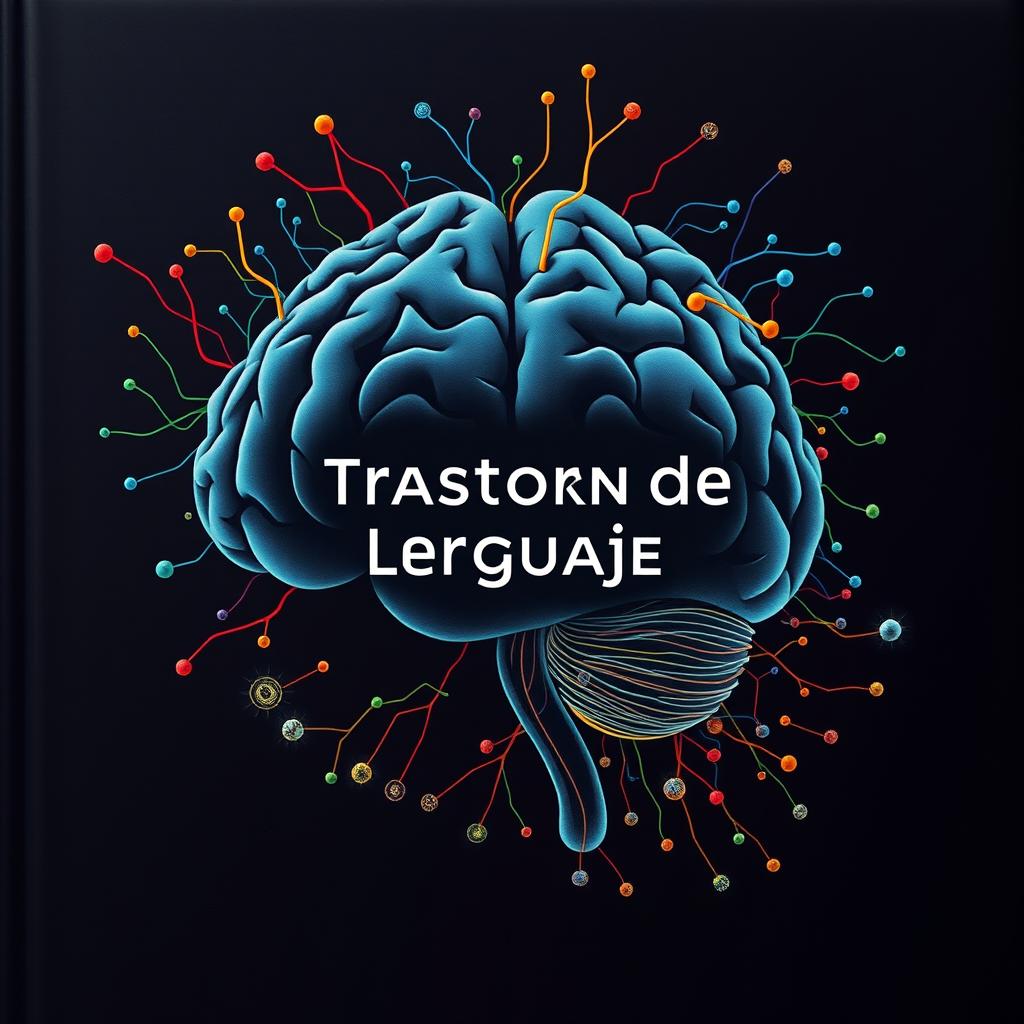 Una portada visualmente impactante que explora los temas del trastorno de lenguaje y la neuropsicología