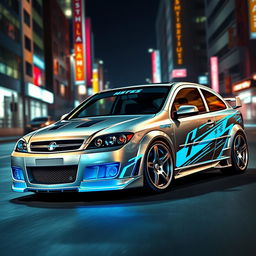 A Chevrolet Astra styled in the exhilarating aesthetic of 'Need for Speed' 2006