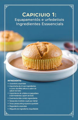 Introdução

Capítulo 1: Equipamentos e Ingredientes Essenciais

Lista de utensílios básicos para confeitaria
Ingredientes essenciais
Importância de cada ingrediente e como ele afeta a textura e o sabor do bolo
Dicas para escolher ingredientes de qualidade