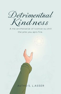 A book cover design for an eBook titled 'Detrimental Kindness: How Not To Lose Yourself While Helping Others', featuring a serene yet thought-provoking illustration