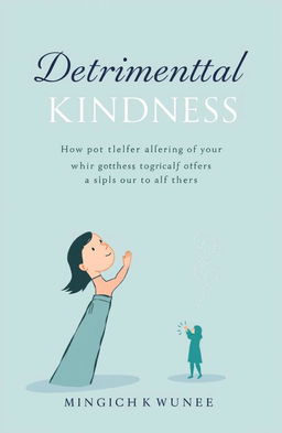 A book cover design for an eBook titled 'Detrimental Kindness: How Not To Lose Yourself While Helping Others', featuring a serene yet thought-provoking illustration
