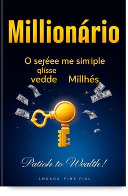 A striking cover design for an e-book titled 'Milionário - O segredo mais simples que vende Milhões'