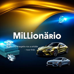 An e-book cover design titled 'Milionário - O segredo mais simples que vende Milhões'