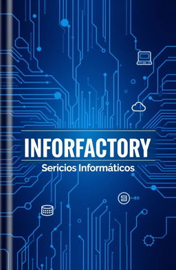 A modern and sleek cover design featuring the name 'INFORFACTORY Servicios Informáticos' in bold, stylish typography