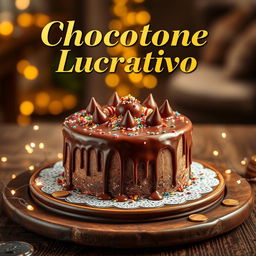A visually striking eBook cover featuring the theme of a 'lucrative chocotone'