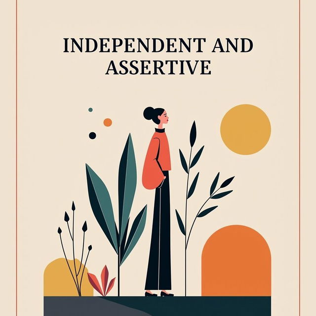 A beautiful, minimalist poster titled 'Independent and Assertive'