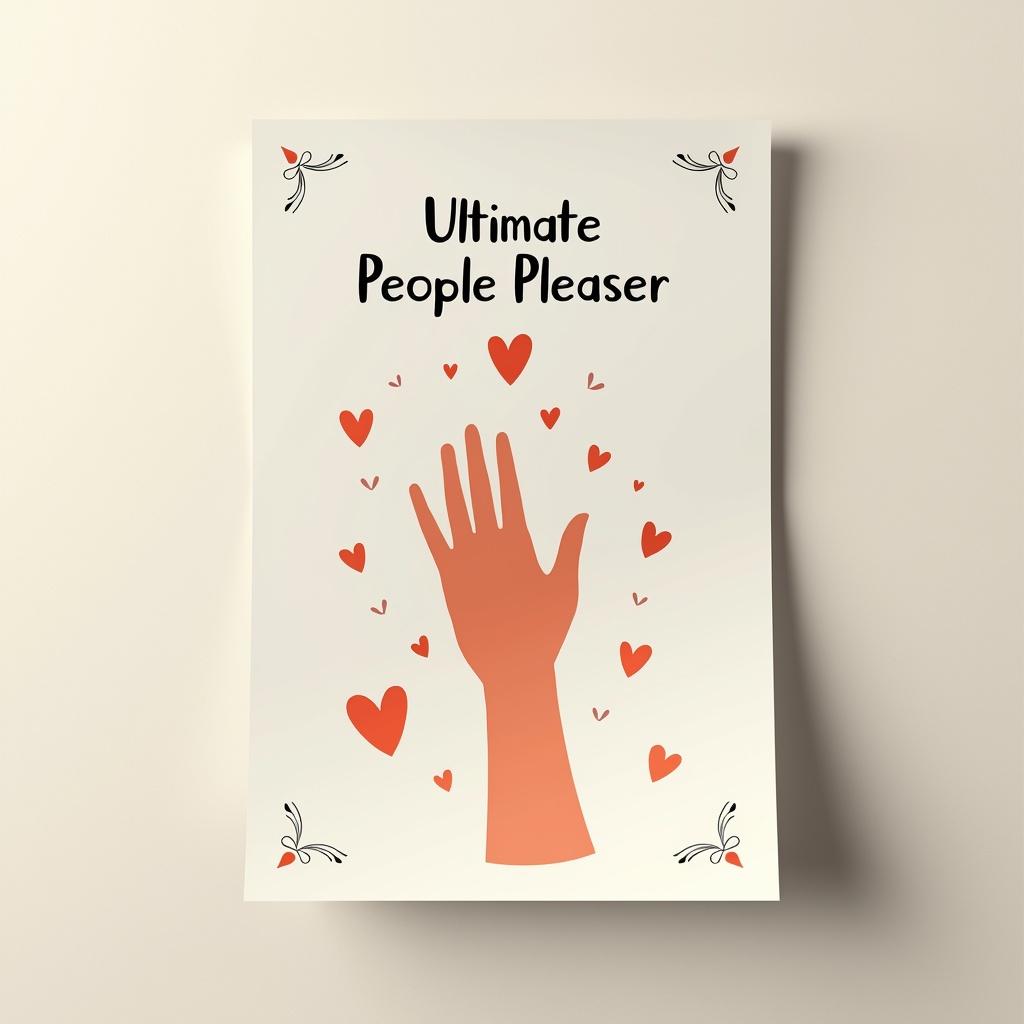 A beautiful, minimalist poster titled 'Ultimate People Pleaser'