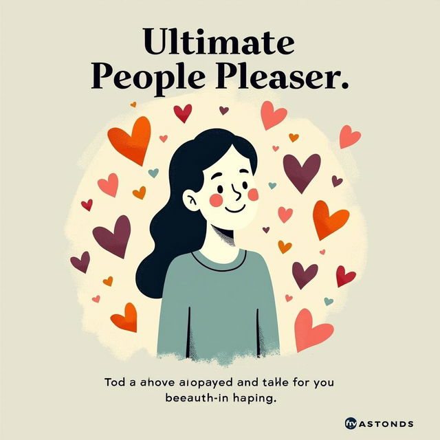 A beautiful, minimalist poster titled 'Ultimate People Pleaser'