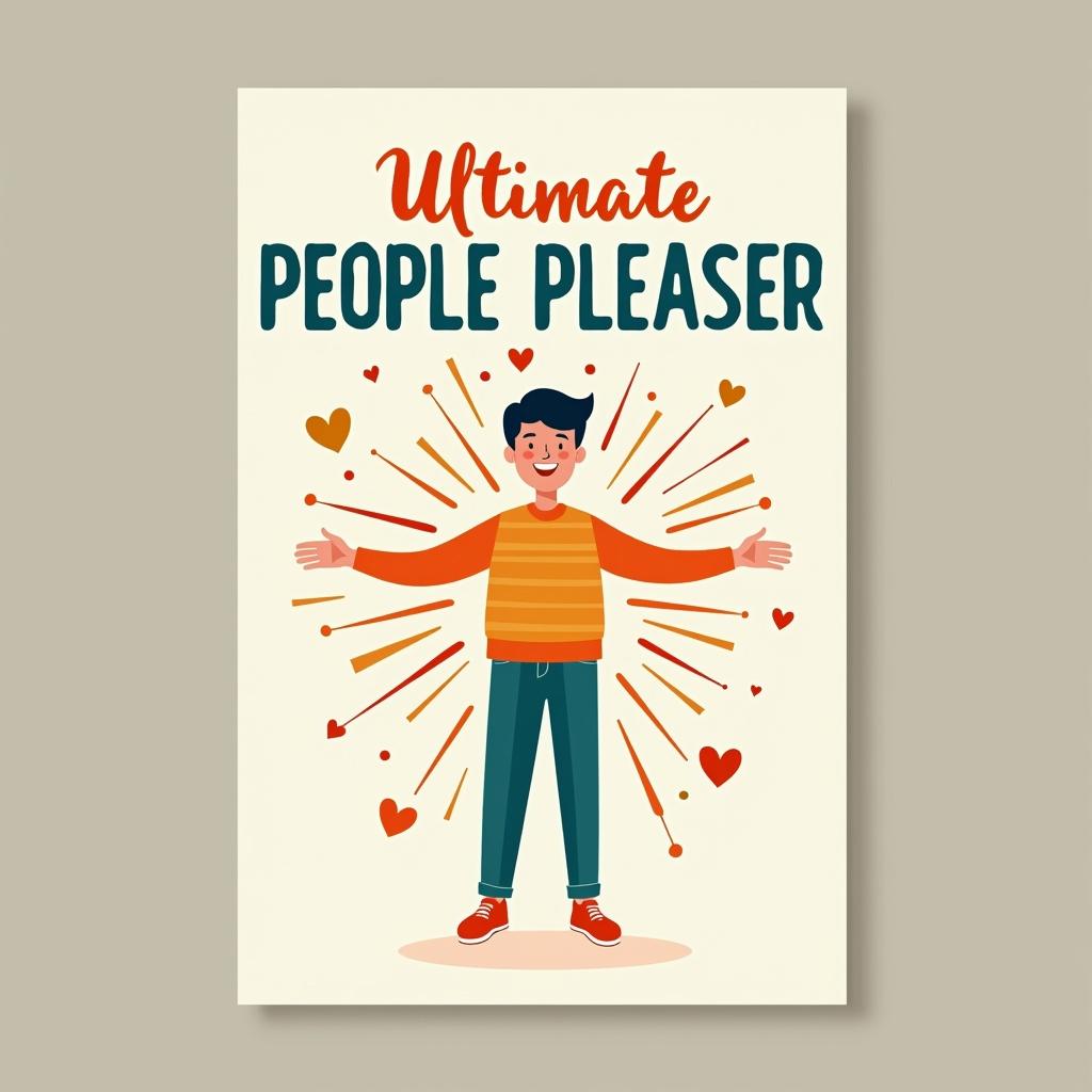 A beautiful, minimalist poster titled 'Ultimate People Pleaser'