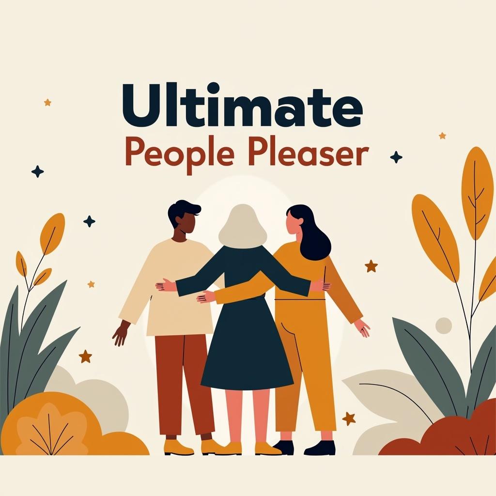 A beautiful, minimalist poster titled 'Ultimate People Pleaser'