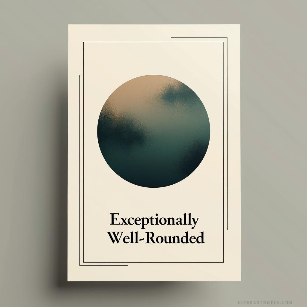 A beautiful, minimalist poster titled 'Exceptionally Well-Rounded'