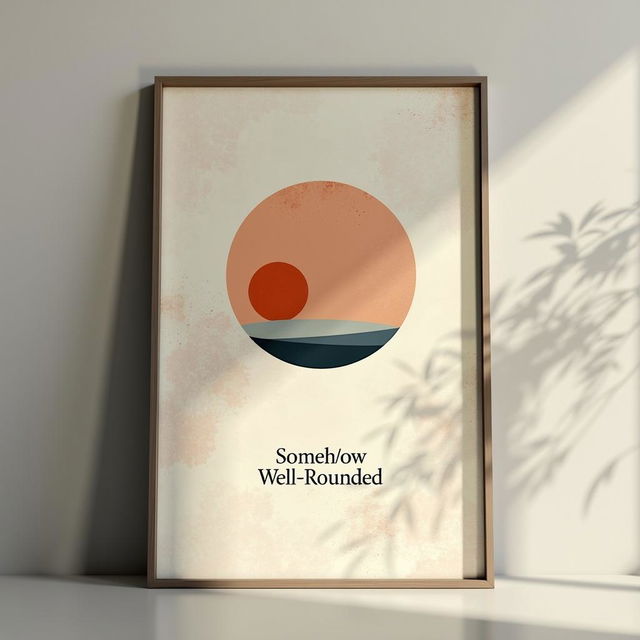 A beautiful, minimalist poster titled 'Somewhat Well-Rounded'