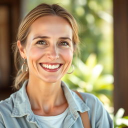 A woman, 39 years old, of European descent with a blend of Scandinavian, Slavic, and Mediterranean features