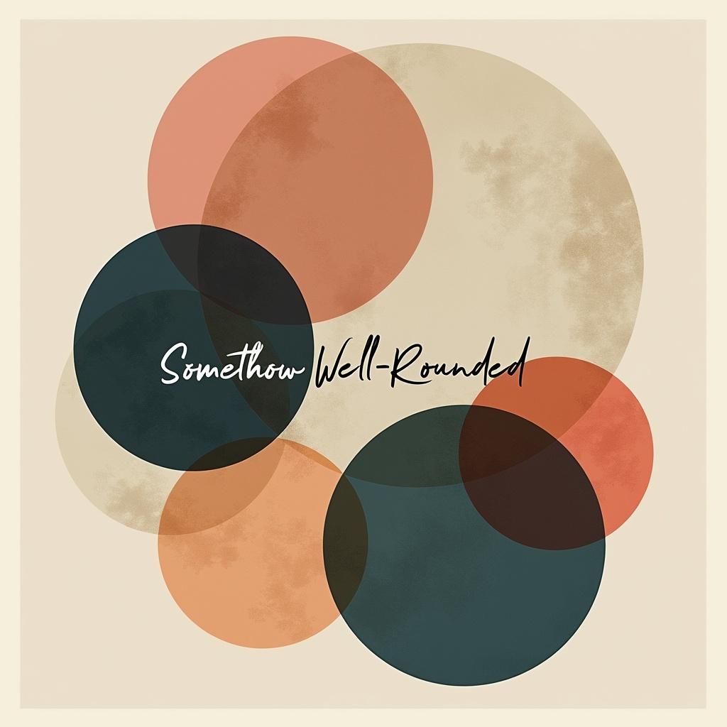 A beautiful, minimalist poster titled 'Somewhat Well-Rounded'