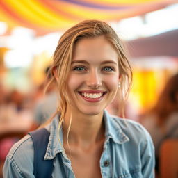 A woman, 35 years old, of European descent, featuring a combination of Scandinavian, Slavic, and Mediterranean traits