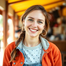 A woman, 35 years old, of European descent, showcasing a combination of Scandinavian, Slavic, and Mediterranean features