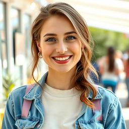 A woman, 35 years old, with European features that incorporate Scandinavian, Slavic, and Mediterranean traits