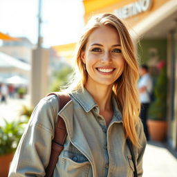 A woman, 35 years old, with European features that incorporate Scandinavian, Slavic, and Mediterranean traits