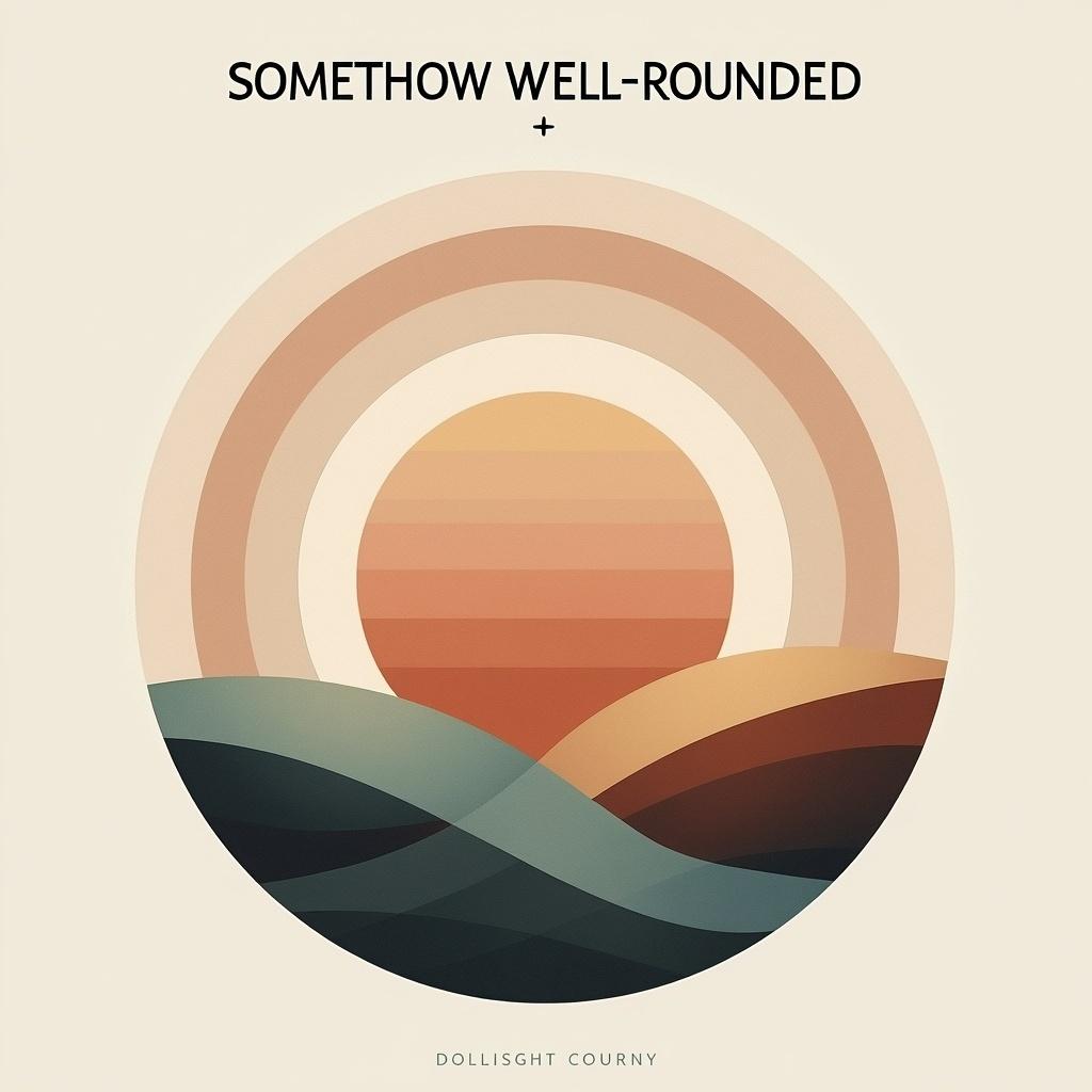 A beautiful, minimalist poster titled 'Somewhat Well-Rounded'