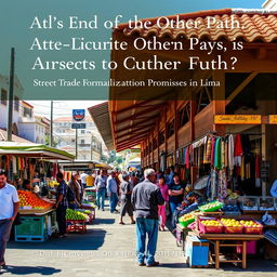 A captivating book cover design featuring street vendors transitioning to roofed marketplaces