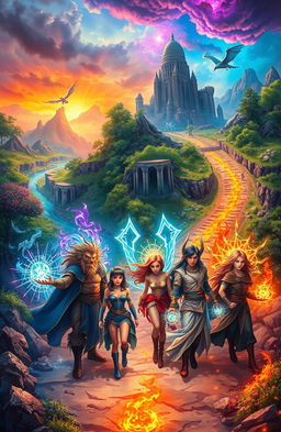 A mysterious journey featuring a group of seven diverse characters with unique supernatural abilities, engaging in a fantastical adventure across different realms