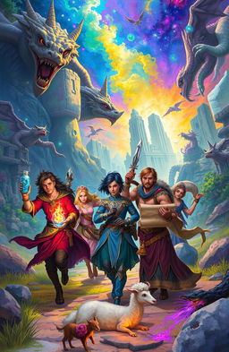 A mystical journey featuring seven adventurers embarking on a fantastical quest