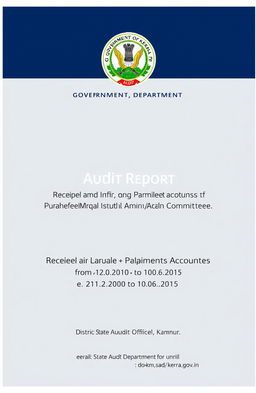 A professional HD cover page for an audit report
