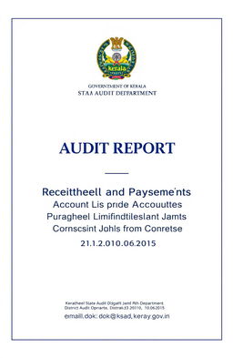 A professional HD cover page for an audit report