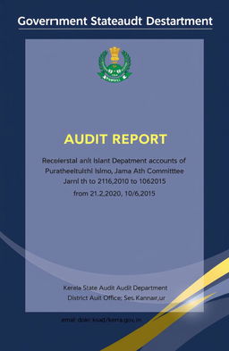 A professional HD cover page for an audit report