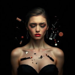 Una poderosa portada de libro que representa el lado oscuro de la industria de la belleza en el siglo 21