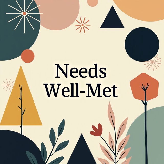 A beautiful, minimalist poster titled 'Needs Well-Met'