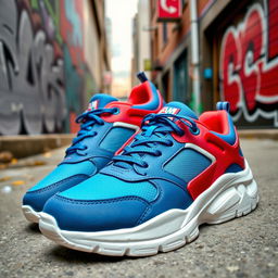 A stylish pair of trendy sneakers designed for both comfort and fashion