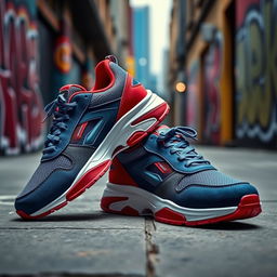 A stylish pair of trendy sneakers designed for both comfort and fashion