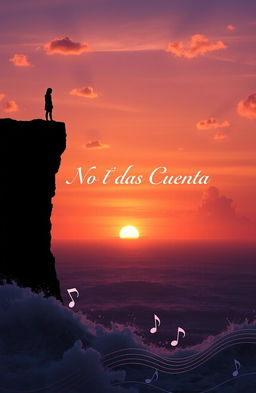 A visually striking album cover for a song titled 'No Te Das Cuenta'