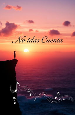 A visually striking album cover for a song titled 'No Te Das Cuenta'