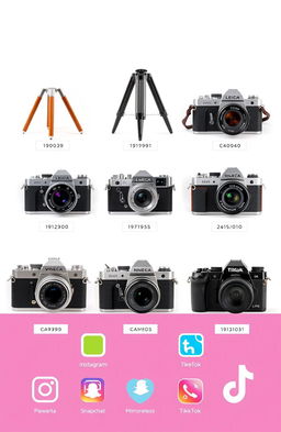 A collage of cameras showcasing their evolution from vintage to modern