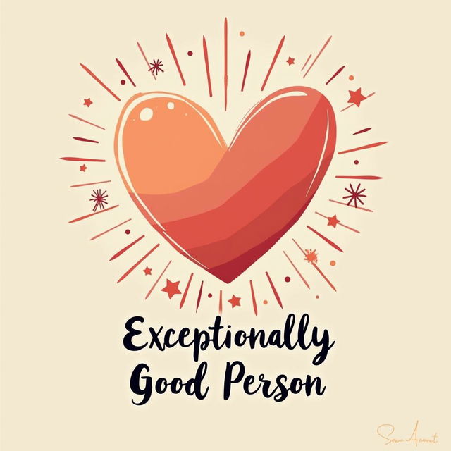 A beautiful, minimalist poster titled 'Exceptionally Good Person'