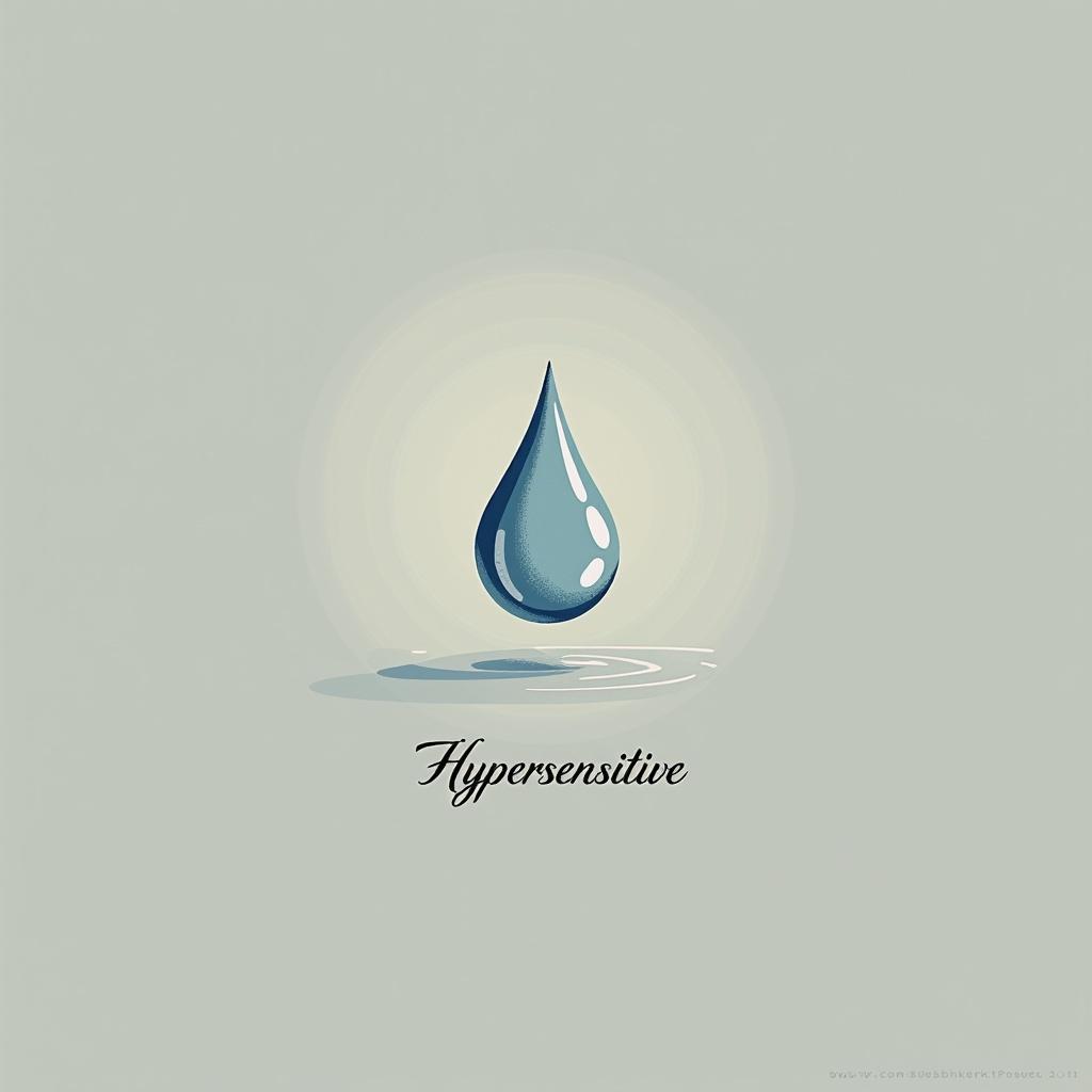 A beautiful, minimalist poster titled 'Hypersensitive'