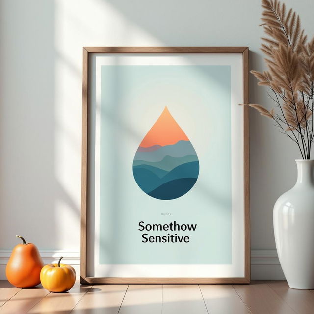 A beautiful, minimalist poster titled 'Somewhat Sensitive'