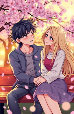 A beautifully illustrated scene depicting an intense yet romantic encounter between two friends, surrounded by an enchanting, dream-like atmosphere
