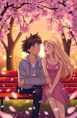 A beautifully illustrated scene depicting an intense yet romantic encounter between two friends, surrounded by an enchanting, dream-like atmosphere