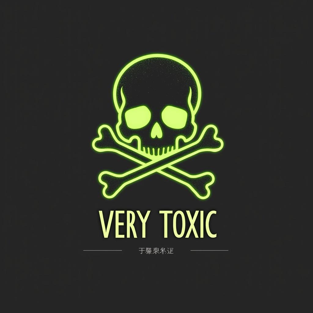 A beautiful minimalist poster titled 'Very Toxic'