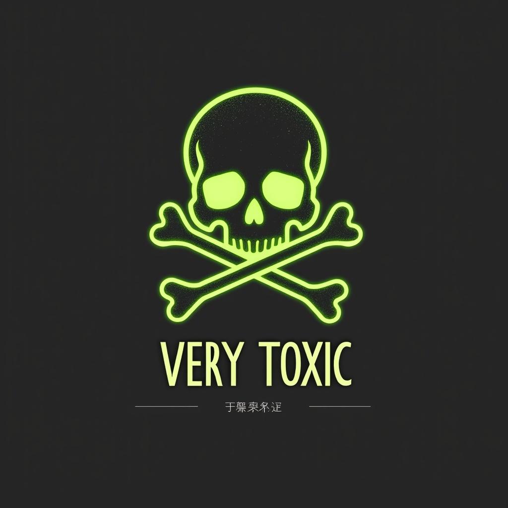 A beautiful minimalist poster titled 'Very Toxic'