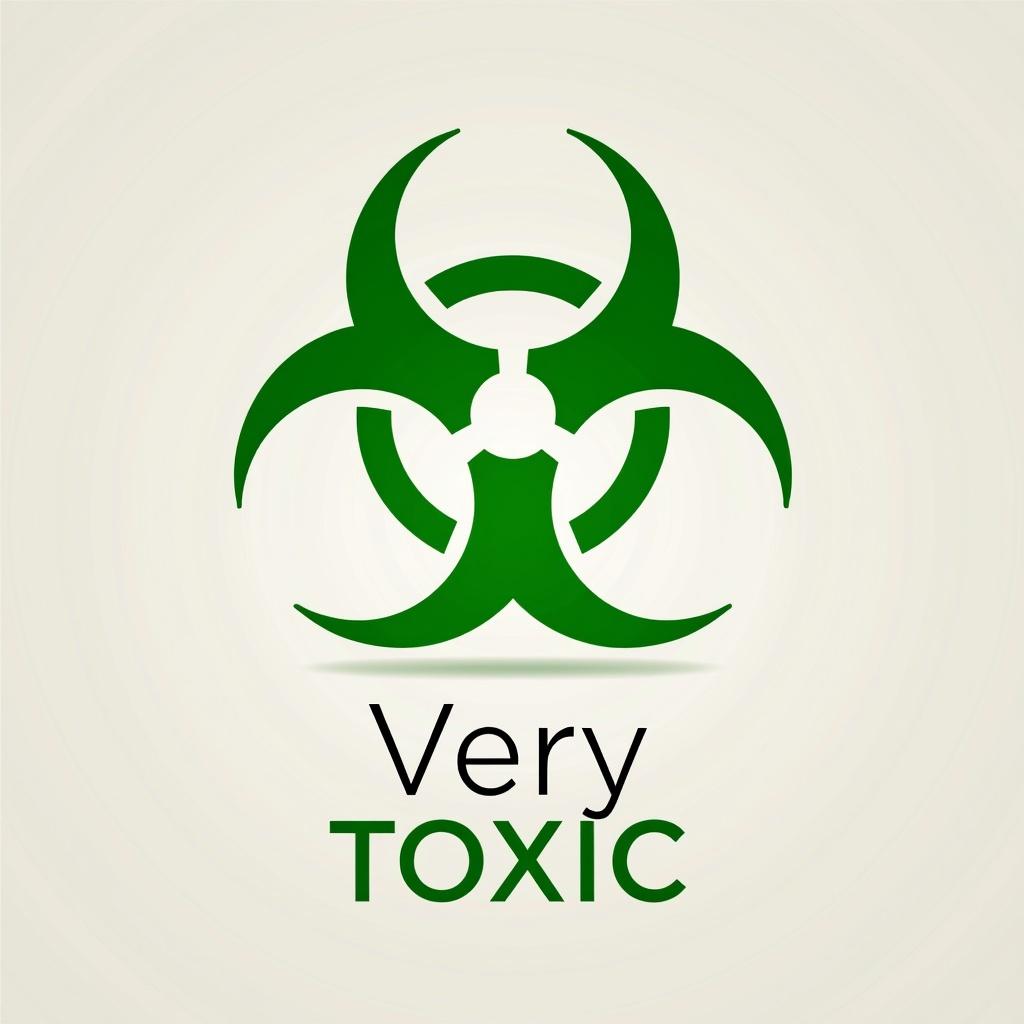 A beautiful, minimalist poster titled 'Very Toxic'