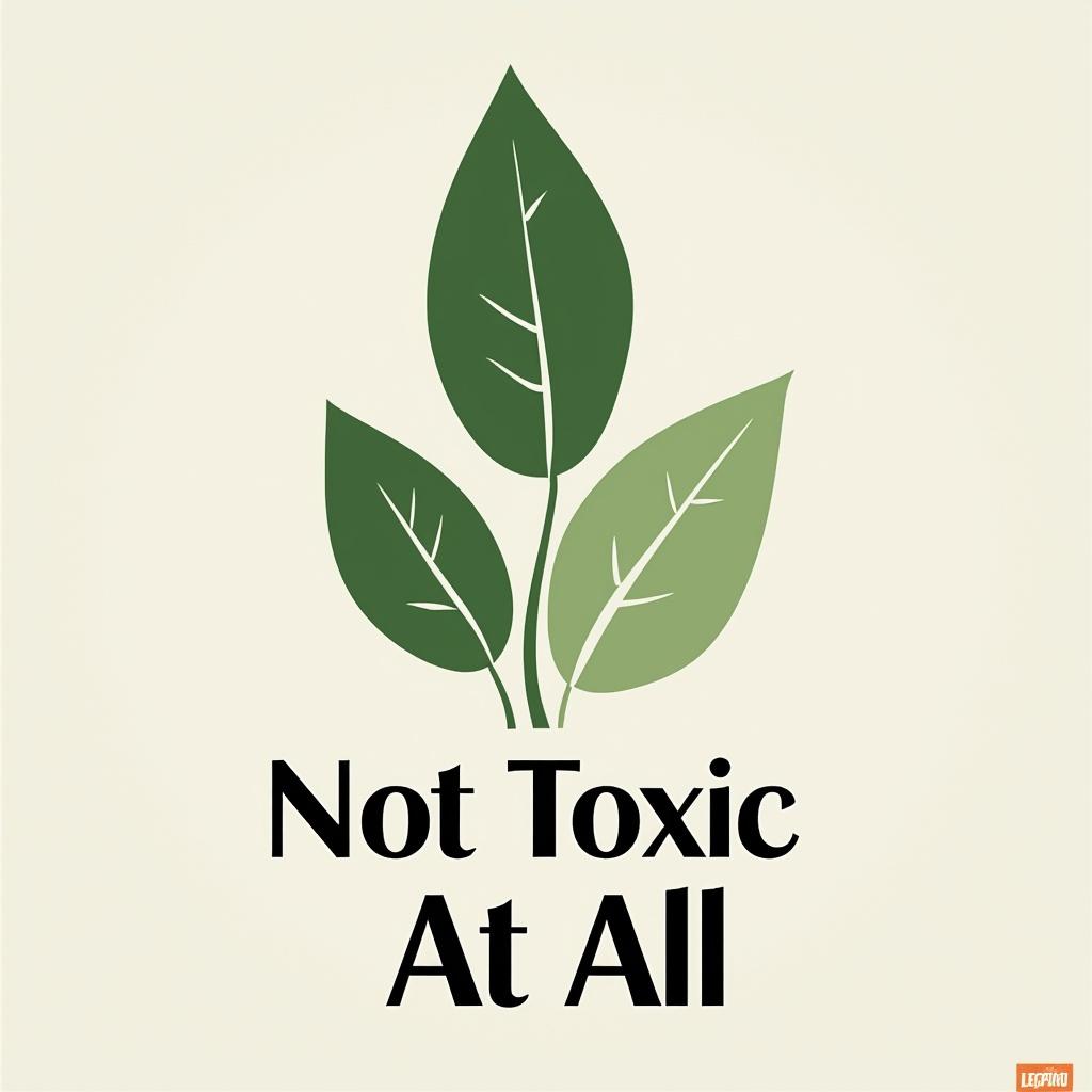 A beautiful, minimalist poster titled 'Not Toxic At All'