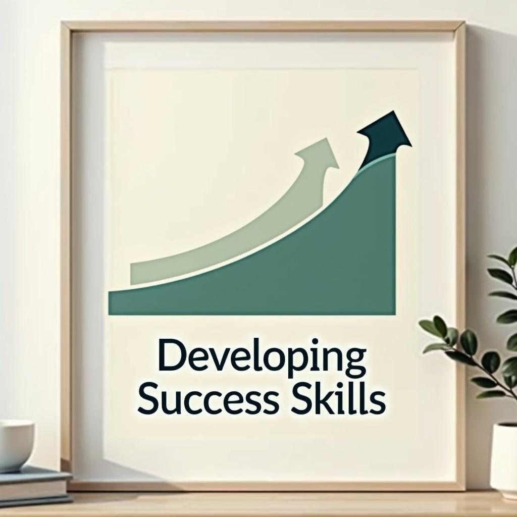 A beautiful, minimalist poster titled 'Developing Success Skills'