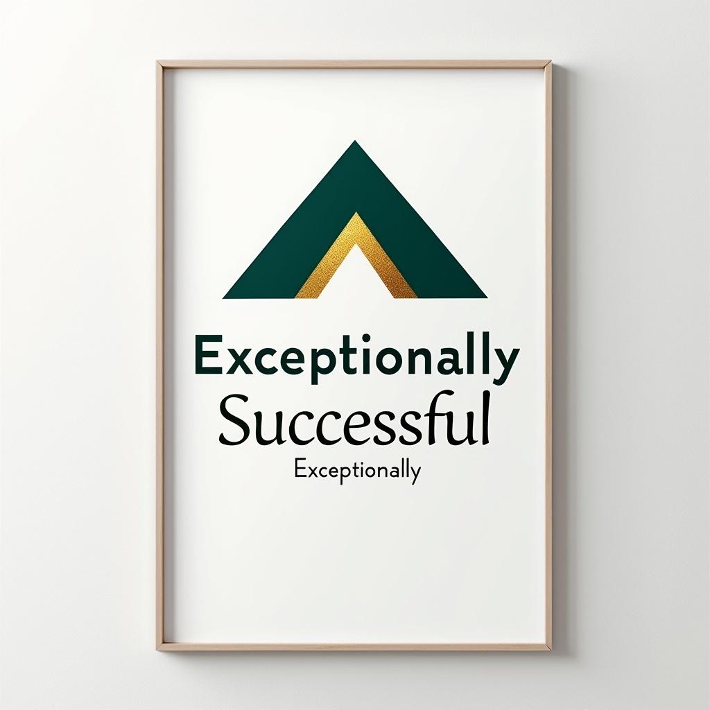 A beautiful, minimalist poster titled 'Exceptionally Successful'