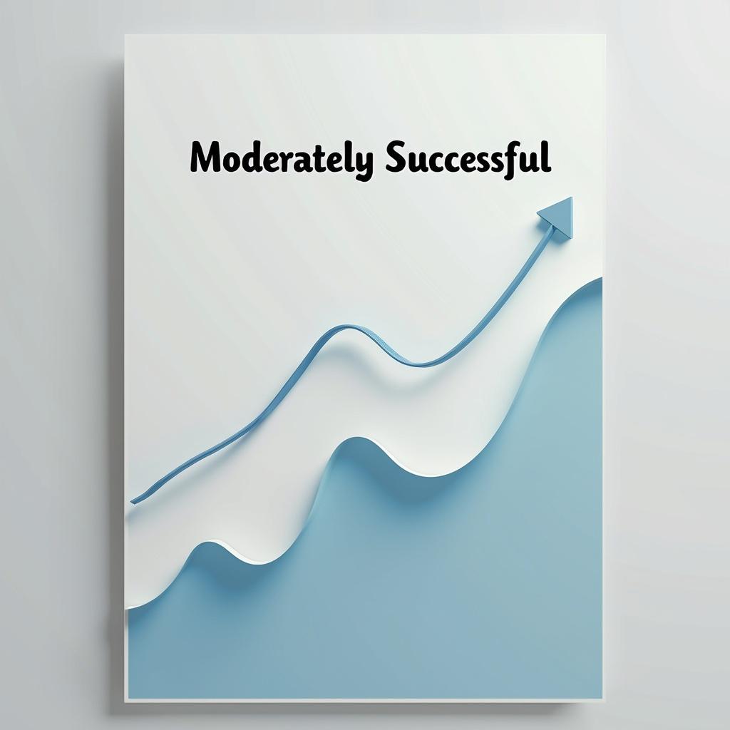 A beautiful, minimalist poster titled 'Moderately Successful'