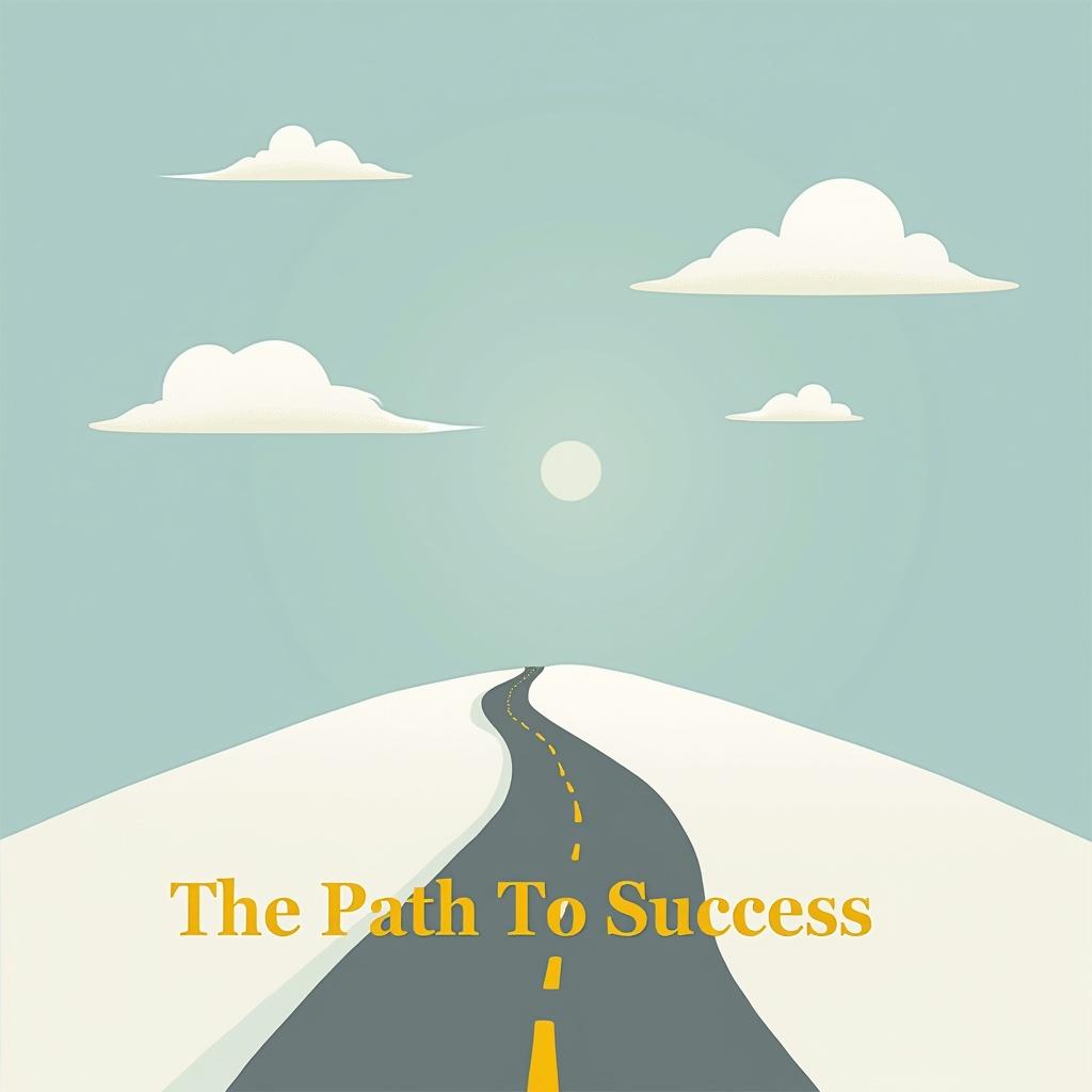 A beautiful minimalist poster titled 'The Path To Success'