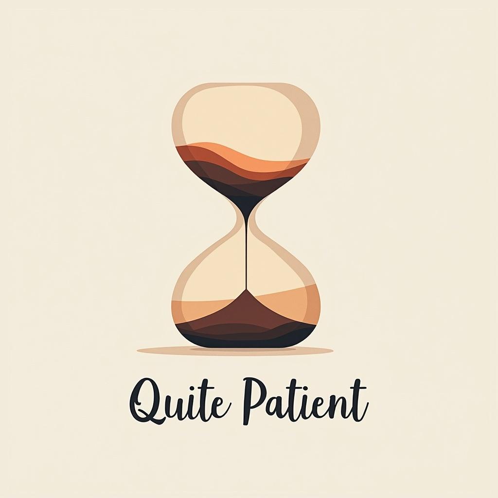 A beautiful, minimalist poster titled 'Quite Patient'